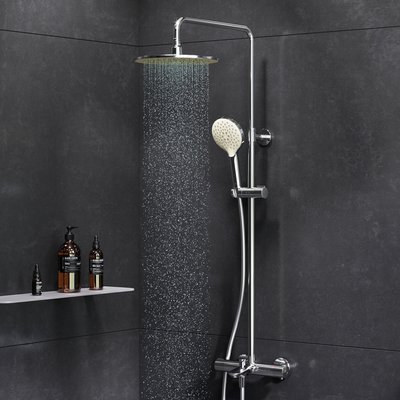 AM&PM LIKE Душова система з термостатом ShowerSpot,верх.душ d 250мм,ручн.душ F0780500 126-12779 фото