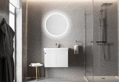 Тумба Florida 70*37 з умивальником Luxury 70 біла 82-37742 фото